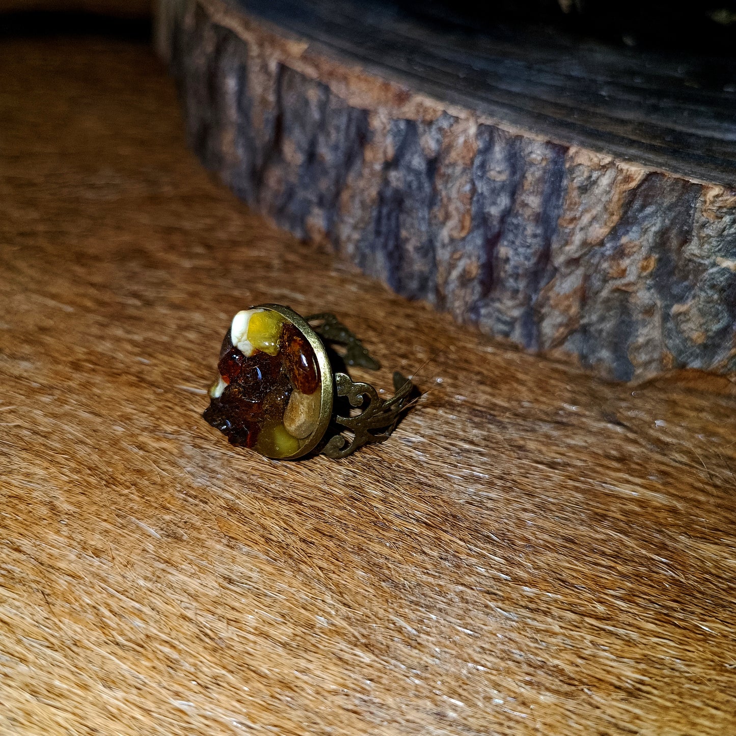 Bague ambre