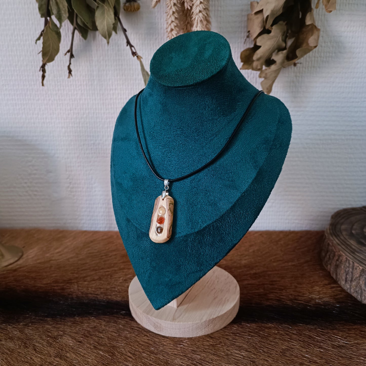 Collier triple ambre