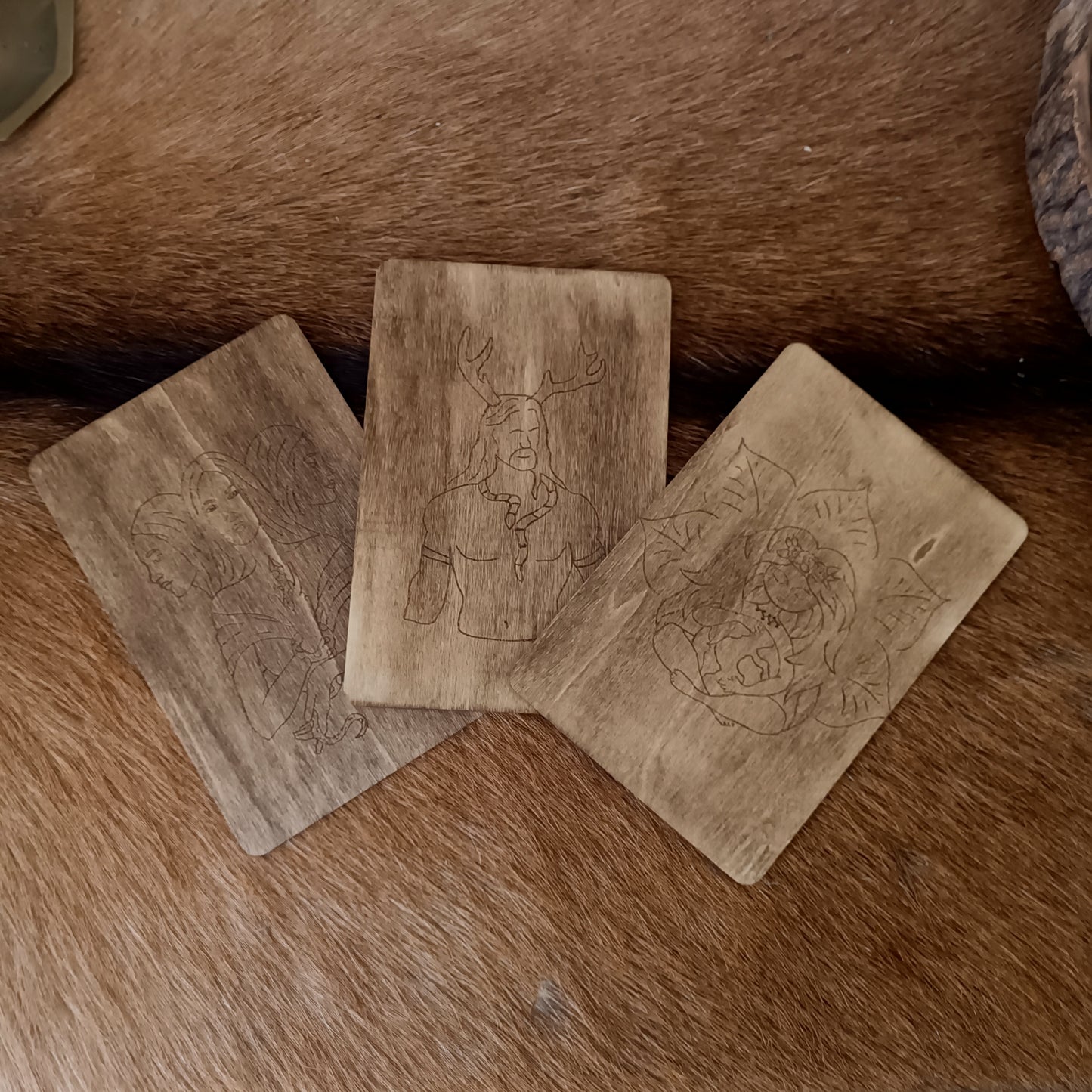 Carte pyrogravé