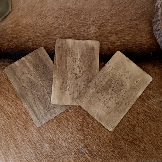 Carte pyrogravé