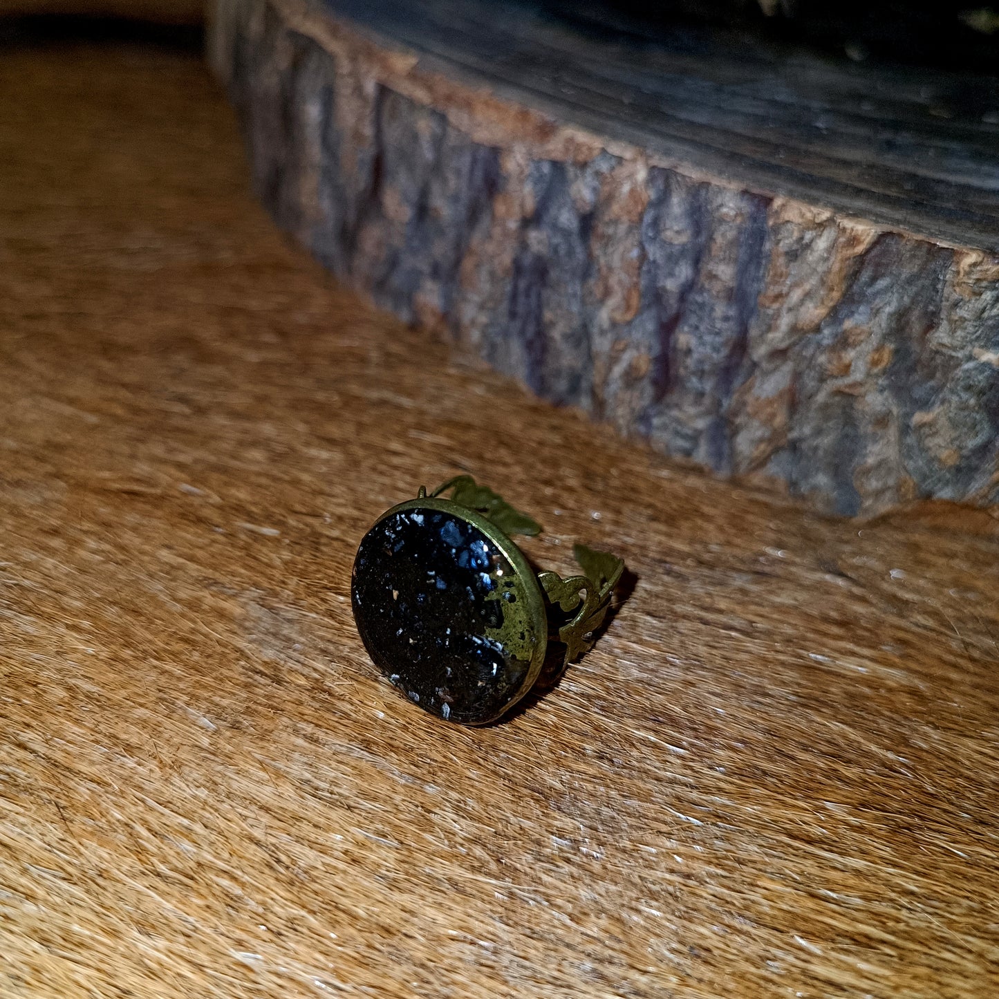 Bague sel noir